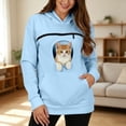 thumbnail image 1 of Cat Pouch Hoodie Pet Carrier Sweatshirt Large Pocket Pullover Shirt Wearable Cat Dog Carrier Hoodie, 1 of 6
