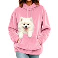 thumbnail image 1 of Cat Pouch Hoodie Pet Carrier Sweatshirt Oversized Sweatshirt with Dog Pouch Big Size Front Dog & Cat Carrier Sweatshirts, 1 of 8