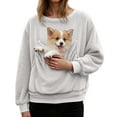 thumbnail image 1 of Cat Pouch Hoodie for Women Kangaroo Pocket Dog Pouch Sweatshirts Pet Carrier Pullover Animal Holder Long Sleeve Tops Gyujnb,Size:XL, 1 of 5