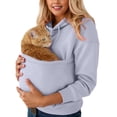 thumbnail image 1 of Cat Pouch Hoodie for Women Kangaroo Pocket Dog Pouch Sweatshirts Pet Carrier Pullover Animal Holder Long Sleeve, 1 of 9