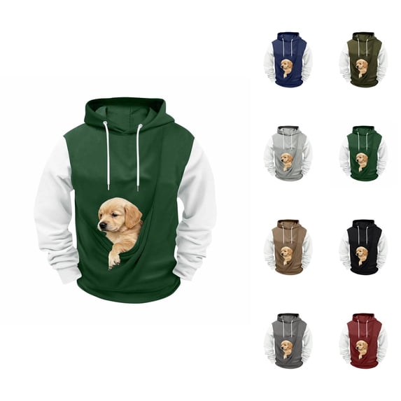 Cat Pouch Hoodies for Women Dog Pouch Sweatshirts Pet Kangaroo Pocket Pullover for Women