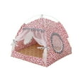 thumbnail image 1 of Cat Princess Indoor Tent House, Pet Dog Cute Floral Cave Nest Bed, Portable Dog Tents (Pink), 1 of 7