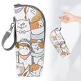 thumbnail image 1 of Cat Print Baby Bottle Warmer Cooler Bag – Insulated Portable Storage Container for Milk, Travel & Daycare, Oxford Cloth, 1 of 10