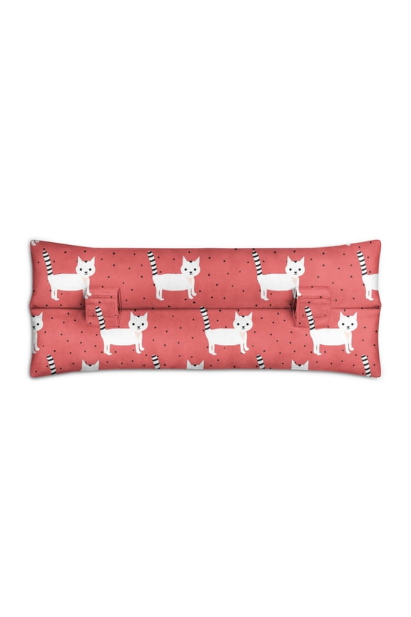 Cat Print Design Seatbelt Pillow - Mastectomy Post-Surgery Comfort Cushion - Heart Surgery Recovery Pad with Floral Cat Design
