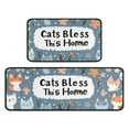 thumbnail image 1 of Cat Print Kitchen Rugs and Mats Set Of 2 - Cat Kitchen Mat Washable Cat Kitchen Decor - Non-Slip Floor Mats for Home Kitchen Decor Gifts - 17x30 and 17x47 Inch, 1 of 7