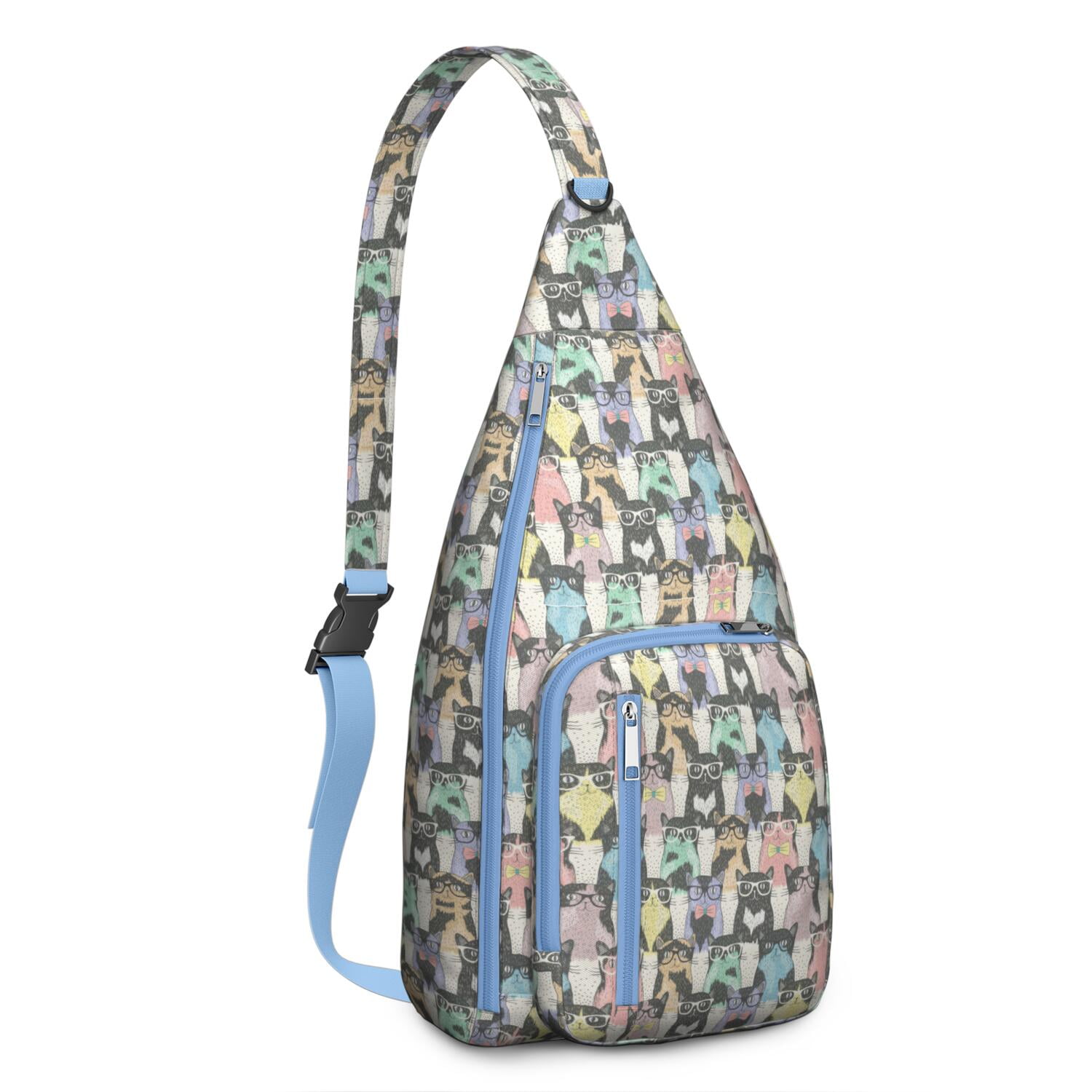 Cat Sling Backpack Crossbody Shoulder Bag Daypack Hiking Casual Sport Polyester MOSISO Sling Backpack Bag, Crossbody Shoulder Bag Travel  main image 2