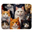 thumbnail image 1 of Cat Printed Square Desk Mat Gaming Mouse Pad with Non-Slip Rubber Bottom - 8.3x9.8 Inch Office and Gaming Mouse Pad, 1 of 6