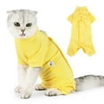 thumbnail image 1 of Cat Professional Recovery Suit for Abdominal Wounds or Skin Diseases, E-Collar Alternative for Cats and Dogs, After Surgery Wear, Pajama Suit, 1 of 7
