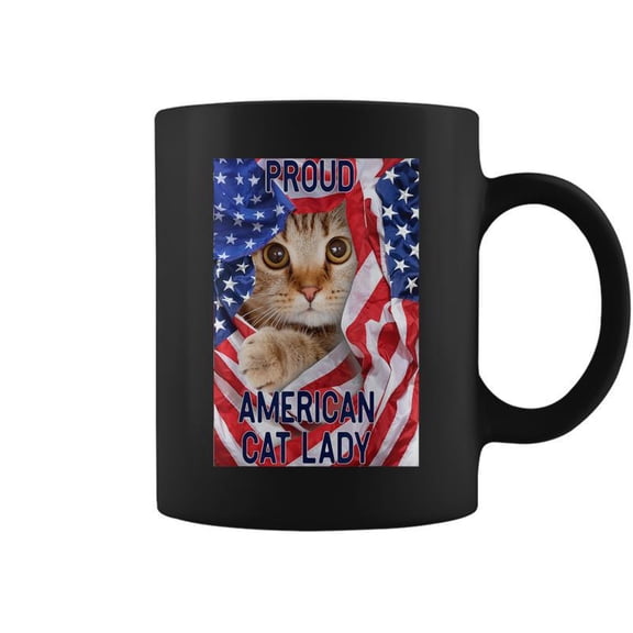 Cat Proud American Cat Lady Coffee Mugs