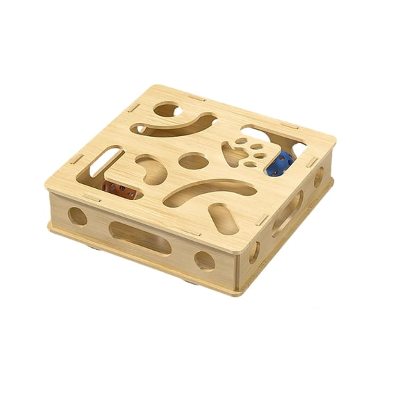 Cat Puzzle Box Toy, Interactive Digging Maze Game for Indoor Play, Mental Stimulation Activity with Balls, Encourages Hunting Instincts and Exercise, Fun Enrichment Toy for Cat Companions