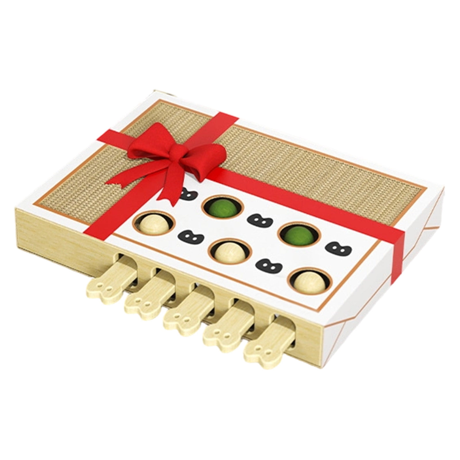 Cat Puzzle Scratching Board Enrichment Game for Indoor Outdoor Cats - Interactive Scratcher Toy for Exercise and Mental Stimulation
