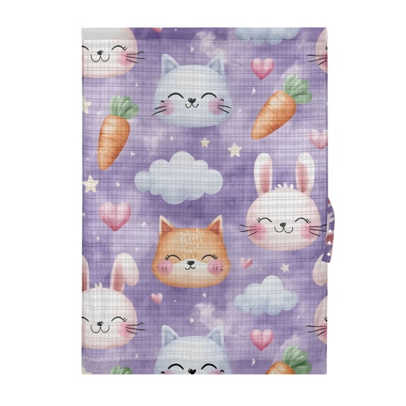 Cat Rabbit Cloud Pattern Door Curtain Sheer Privacy Light Filtering Window Panel 1 Panel 25x72 Inch