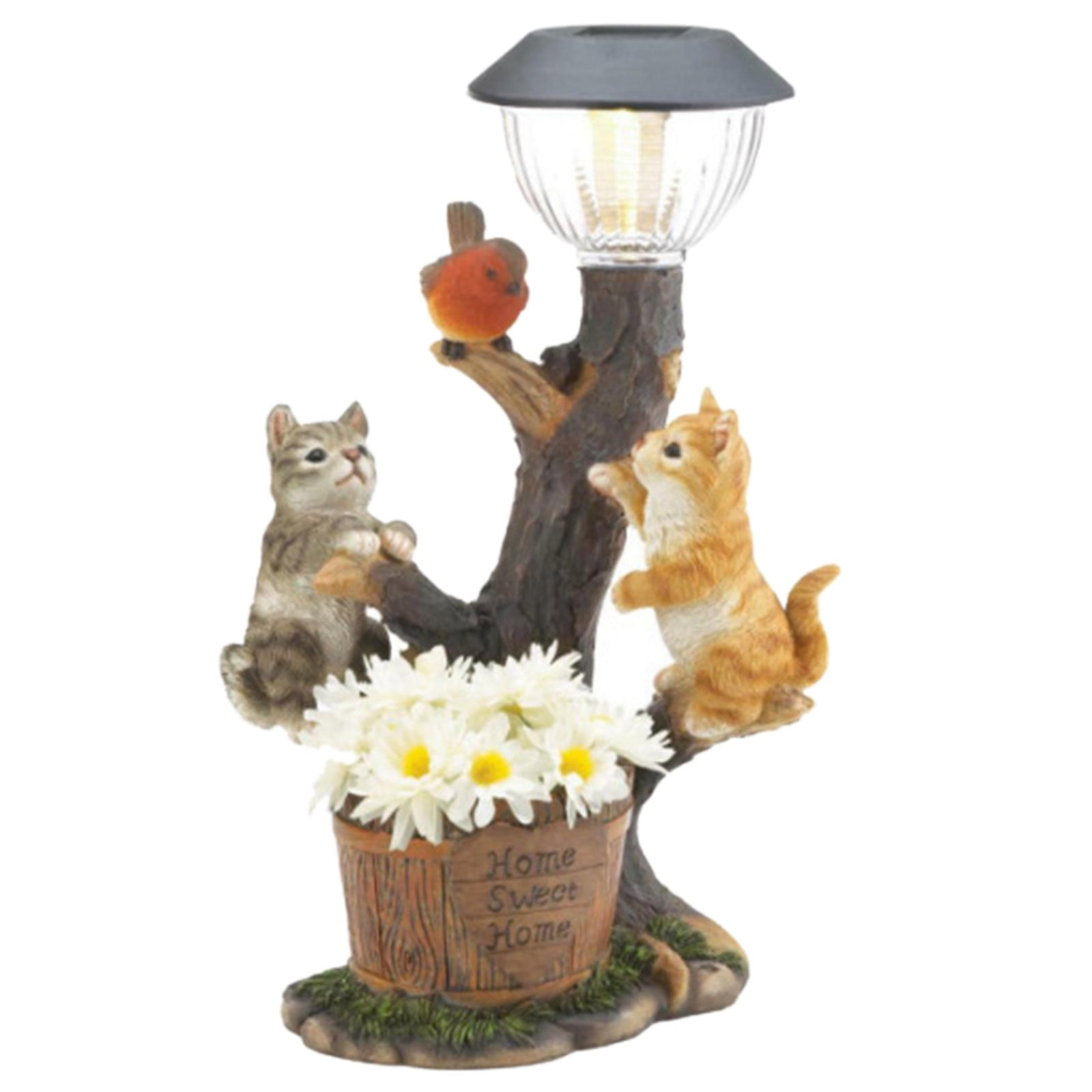 Cat Rabbit Solar Garden Resin Crafts Garden Garden Animal Statue