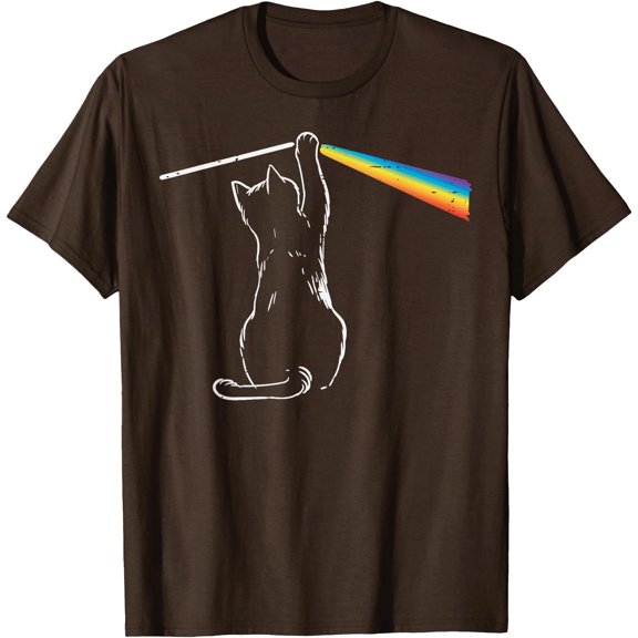 Cat Rainbow Light Cool Prism Science Spectral Unisex T-Shirt for Men Women Kids Toddler