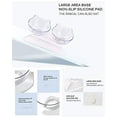 thumbnail image 1 of Cat Raised Stand Double Transparent Plastic Bowl, 15 Degree Tilted Design Neck Guard Raised Bowl Pet Food Water Feeder Bowl for Cats or Small Dogs (White, Double), 1 of 7