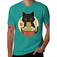 thumbnail image 1 of Cat Ramen Funny Graphic Tees Japanese Kawaii Cat Anime T-Shirt, 1 of 2