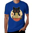 thumbnail image 1 of Cat Ramen Funny Graphic Tees Japanese Kawaii Cat Anime T-Shirt, 1 of 2