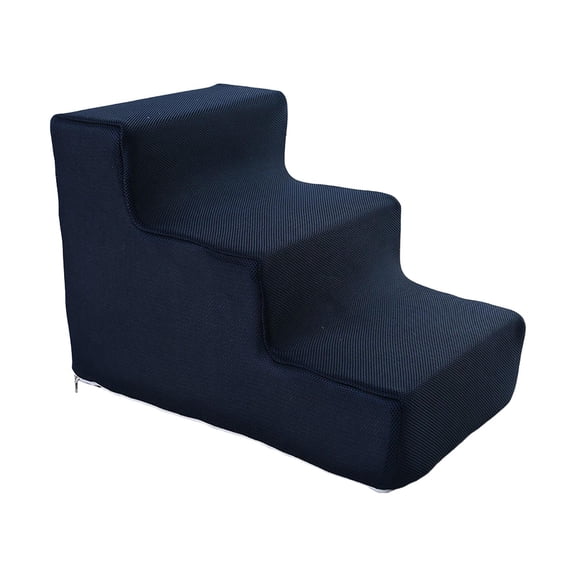 Cat Ramp Dog Stairs Ladder Machine Washable Cover Portable Scratch Resistant Stair Cover Multifunctional for Small Dogs Cats L 3 Step Dark BLue