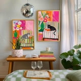 Cat Reading And Coffee Retro Maximalist Poster, Set 2, Poster Only ...