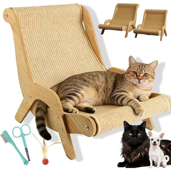 Cat Recliner Scraper Board, Cat Recliner Scratch Board, Large 2 in 1 Cats Scratching Bed, Scratch Resistant & Low Lint, Fits Up to 20 in Cats&Dogs Pet Body Length (Small)