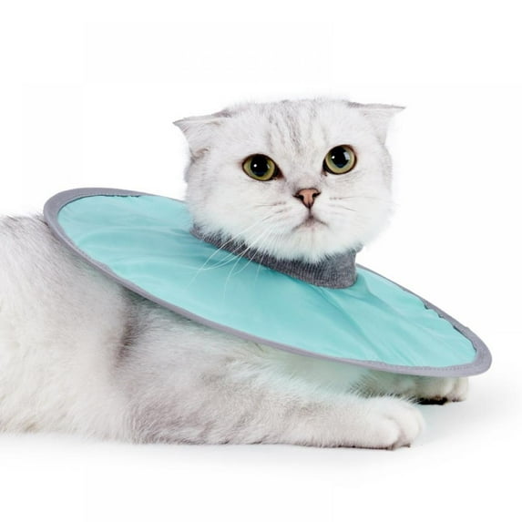 Cat Recovery Collar Pet Cone Collar Soft Protective Cotton Cone Adjustable Fasteners Collar for Cat and Puppy