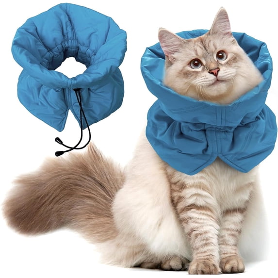 Futhstar, Cat Recovery Collar, S, Blue, Soft Adjustable Cotton ...