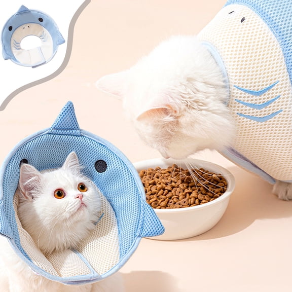 Cat Recovery Collar Soft, Adjustable Dog Cone Alternative, Breathable Pet E Collar for Cats Small Dogs, Anti Lick Protective Collar for Surgery Recovery, Lightweight Comfortable Pet Cone