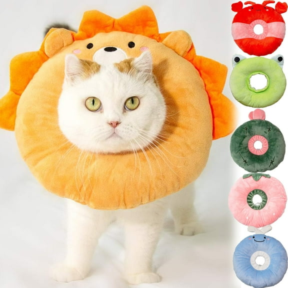 Cat Recovery Collar Soft,Cute Pet E-Collar Neck Cone After Surgery Wound Healing Protective Cone Fit for Kitties, Small Dogs