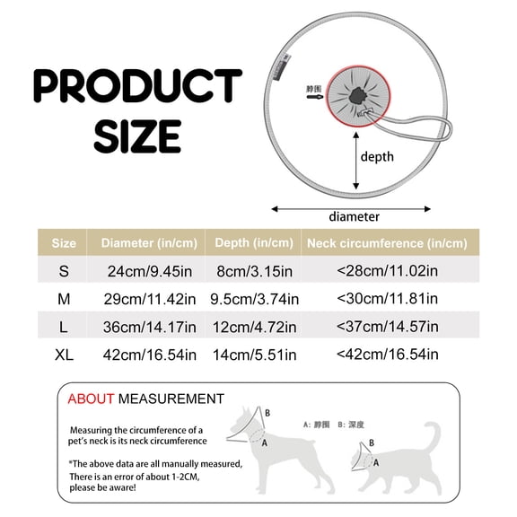 Cat Recovery Collar, Soft Protective E-Collar for Post-Surgery Healing, Comfortable Adjustable Neck Cone for Cats, Large Size, Gray