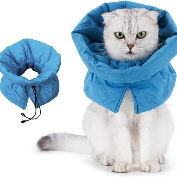 Cat Recovery Cone Collar Lightweight Soft Adjustable Cat Cone Alternative After Spay,Warm Waterproof Protective Collars