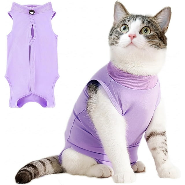 Cat Recovery Suit for Abdominal Wounds or Skin Diseases,Cat Onesie for