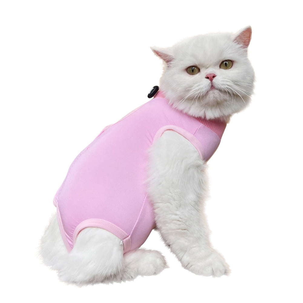 View of Cat Recovery Suit for Abdominal Wounds and Skin Diseases, E-Collar ...