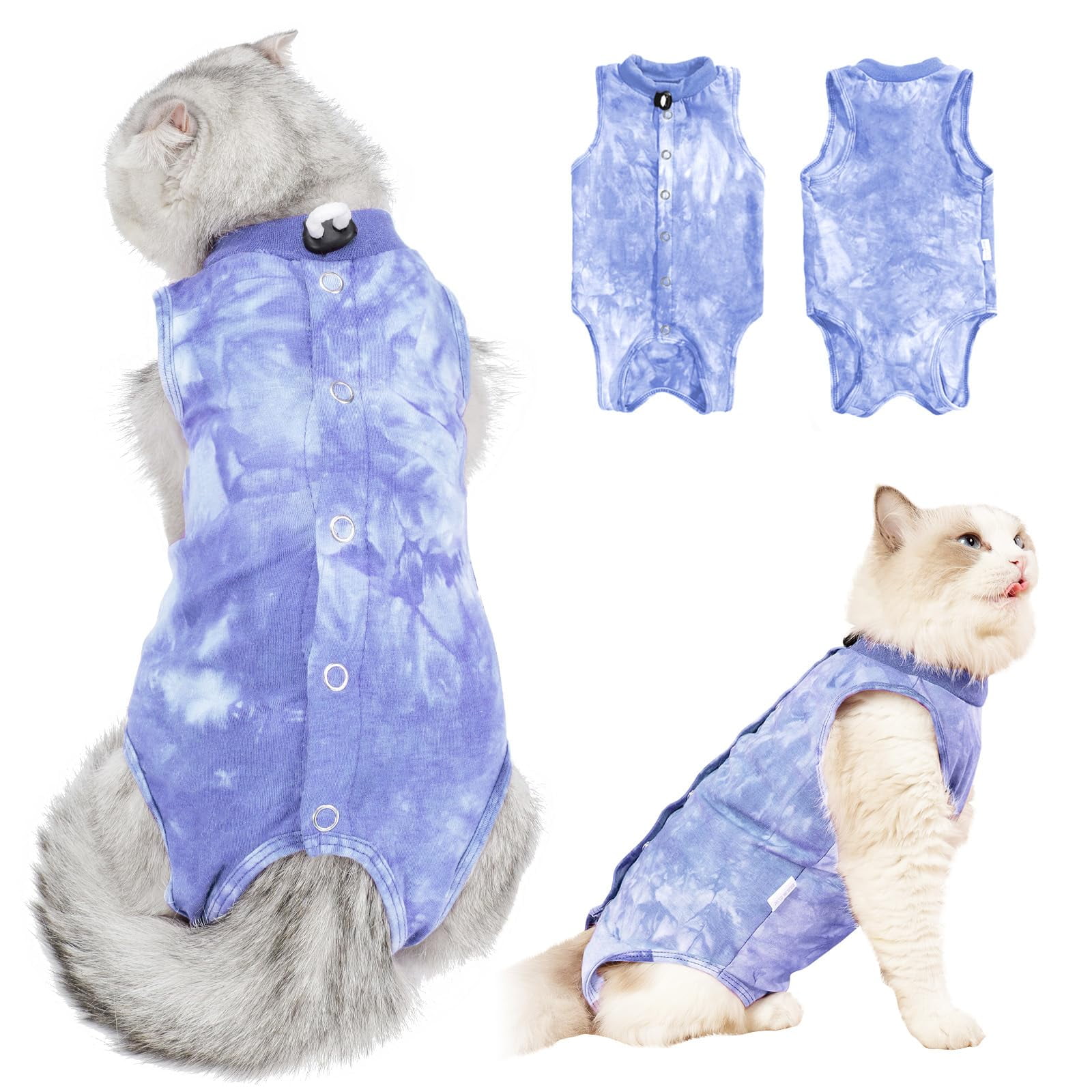 Cat Recovery Suit After Surgery, Cat Recovery Wear for Abdominal Wounds