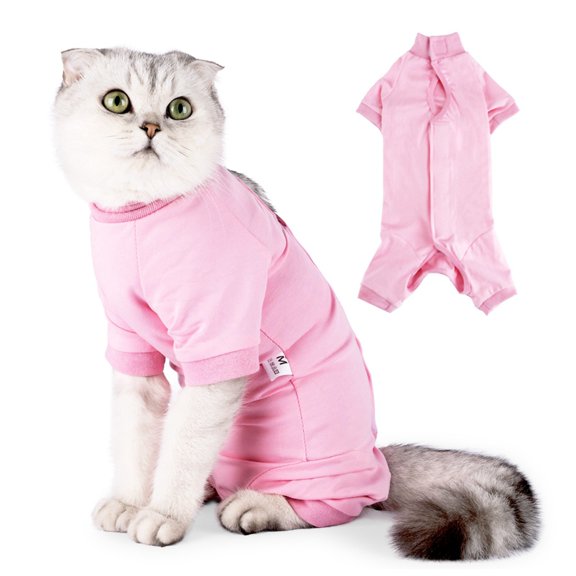 Cat Recovery Suit After Surgery, Pet Recovery Wear for Abdominal Wounds Cat Onesie Cone E-Collar Alternative