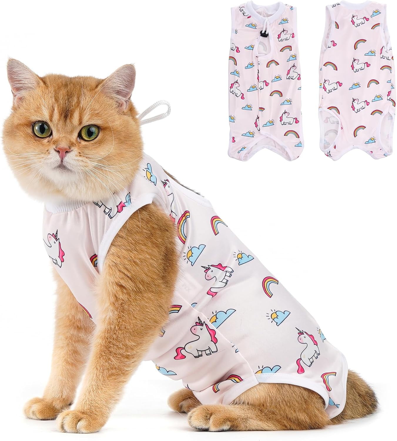 Cat Recovery Suit Kitten Onesie for Cats After Surgery, Cone of Shame