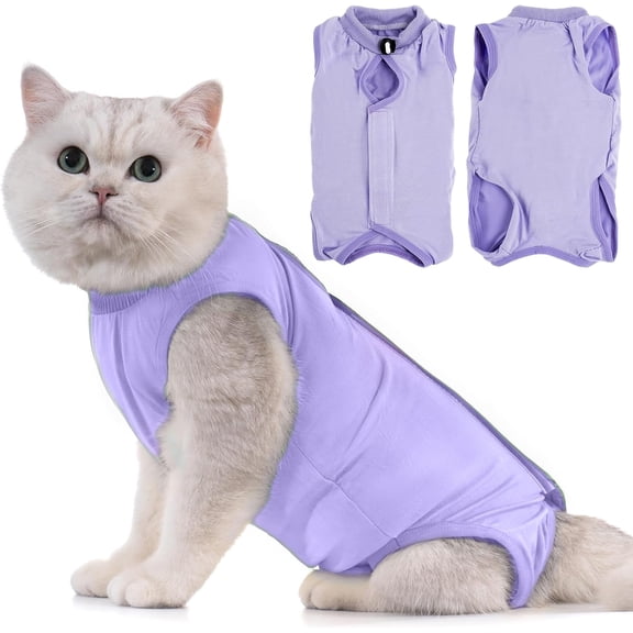 Cat Recovery Suit - Kitten Onesie for Cats After Surgery, Cone of Shame Alternative Surgical Spay Suit for Female Cat, Post-Surgery or Skin Diseases Protection