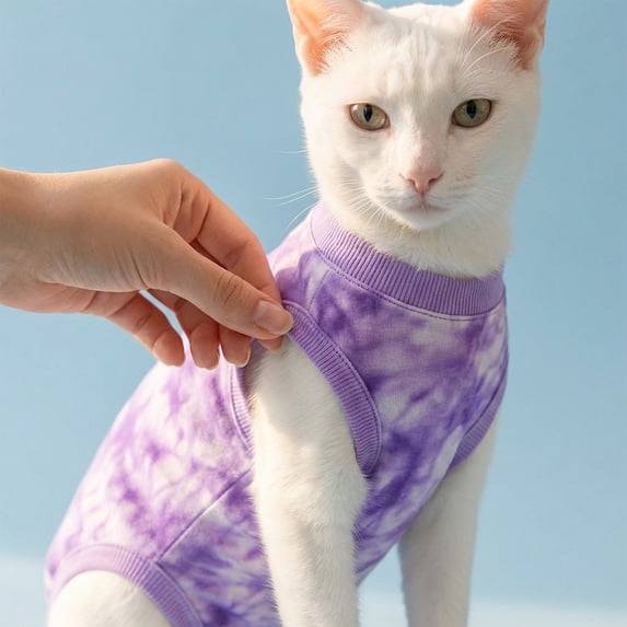 Cat Recovery Suit Kitten Onesie for Cats After Surgery, Cone of Shame Alternative Surgical Spay Suit for Female Cat, Post-Surgery Protection