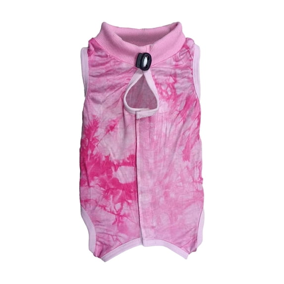 Cat Recovery Suit, Spay Suit for Female Cat, Pink Fabric Dye, Snug Fit, Wound Protection, Post-Op Care, Extra Small Size, 1 Pc