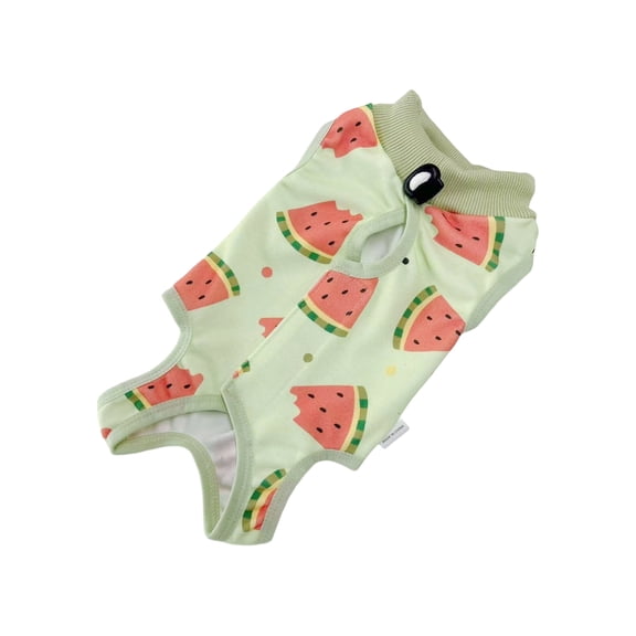 Cat Recovery Suit After Surgery, Kitten Onesie Cone Collar Alternative for Spay, Breathable Abdominal Wound Protection, Post-Surgery Cat Surgical Suit,Watermelon Red