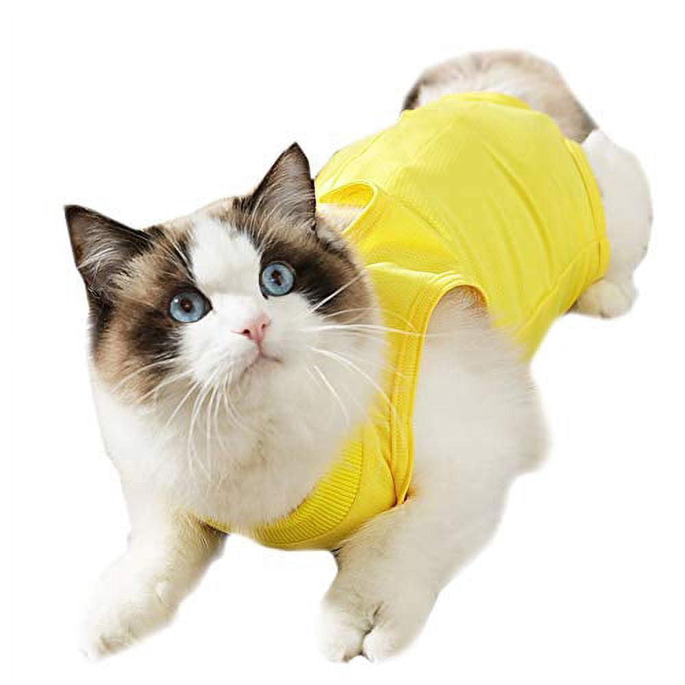 Cat Recovery Suit for Abdominal Wounds or Skin Diseases, Breathable E
