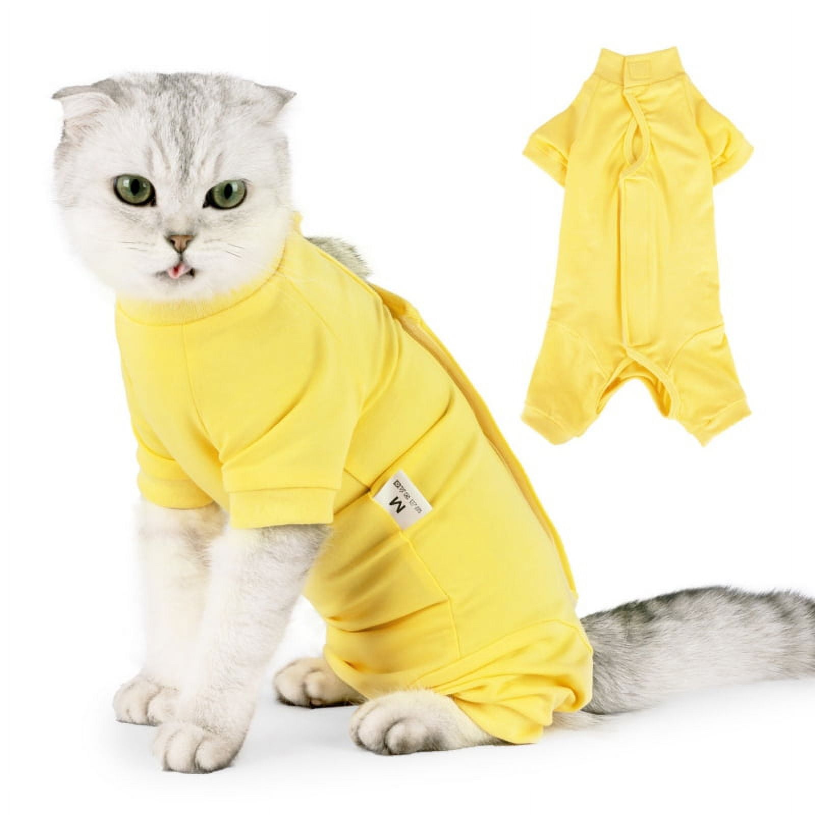 Cat Recovery Suit for Abdominal Wounds or Skin Diseases, Breathable E