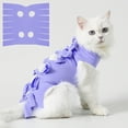 thumbnail image 1 of Cat Recovery Suit for After Surgery, Breathable E-Collar Alternative for Cats, Anti-Licking Spay Neuter Recovery Shirt for Cats Kittens, Purple, 1 of 7