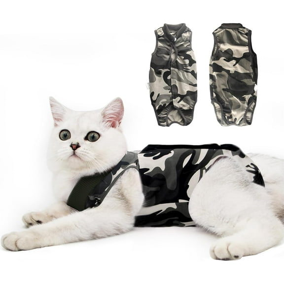 Cat Recovery Suit for Male and Female Surgical Post Surgery Soft Shirt Clothes Neuter Licking Protective Diapers Outfit Cover