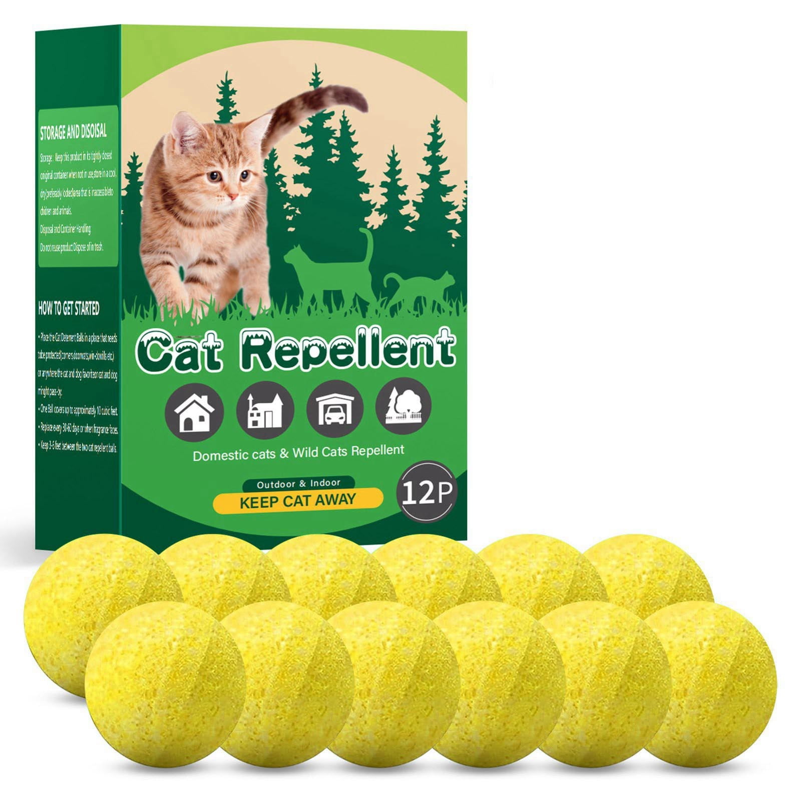 Image showcasing Cat Repellent Outdoor, Dog Repellent, Natural Peppermint Oil Cat&Dog ...