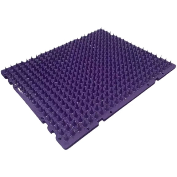 Cat Repellent Spike Mat For Indoor Outdoor, Anti-Cat Scratching Spiked Mat For Garden Patio Furniture, 4-Pack Purple Cat Deterrent Mat With Flexible Durable Design, Effective Cat