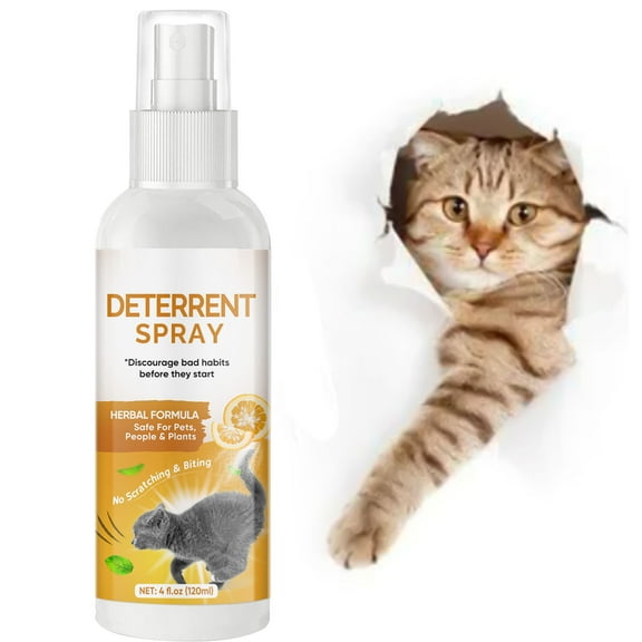 Cat Repellent Spray, Cat Deterrent Spray, Cat Scratch Furniture Protector Spray, No Chew Spray for Dogs & Cats