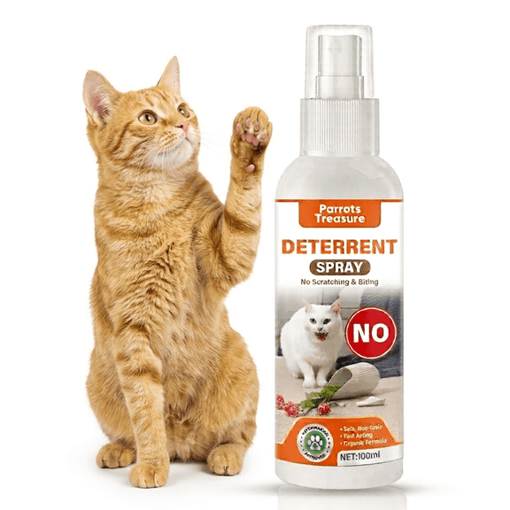 Cat Repellent Spray, Cat Deterrent Spray, Cat Scratch Furniture Protector Spray, No Chew Spray for Dogs & Cats