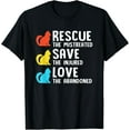 thumbnail image 1 of Cat Rescue Animal Welfare Adopt Rescue Pet Funny Creative Graphic T-Shirt, 1 of 3