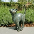 thumbnail image 1 of Cat Resin Sculpture, Interesting Cat Figurines Decor, Bronze Rust Finish for Lawn Porch Yard Home Garden Indoor Outdoor Statue Decoration, 7.08 x 5.51 x 3.93 Inches, 1 of 9