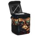 thumbnail image 1 of Cat Retro Car Trash Can with Foldable Lid, Leak-proof and Hanging Storage Bag - Trash Can for Car, Car Trash Bin, 1 of 6